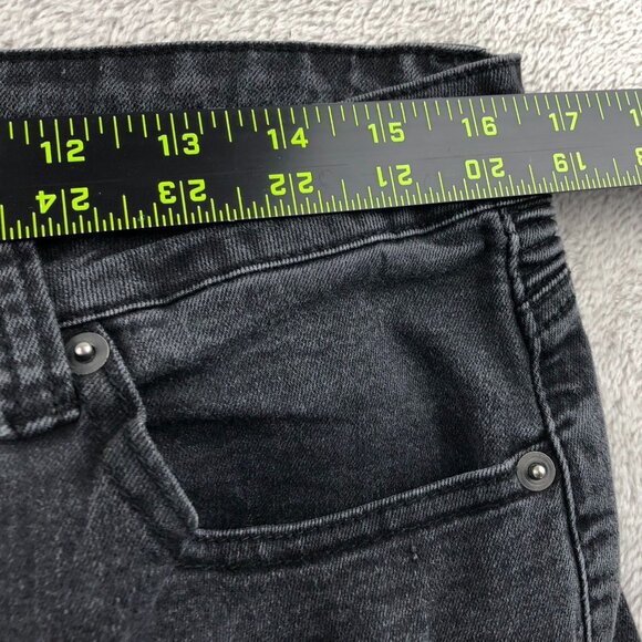 CJ Black Premium Mens Jeans Size 34/30 Black Denim Distressed Grunge Pleated Y2K - Picture 5 of 13